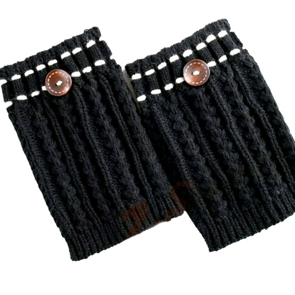 🧶Women Knitted Leg Warmers
Crochet Socks Boot Cover Color: Black